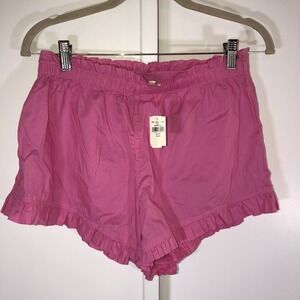 NWT Aerie Sleepwear Pink Lightweight Ruffle Sleep Shorts Pajamas PJs Medium
